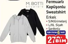 M.BOTTİ STUDİO'S ERKEK FERMUARLI KAPÜŞONLU SWEATSHİRT M.BOTTİ STUDİO'S ERKEK FERMUARLI KAPÜŞONLU SWEATSHİRT